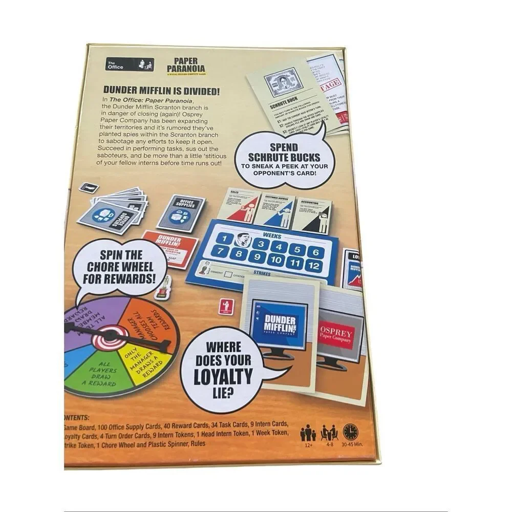 USAopoly The Office Paper Paranoia Board Games